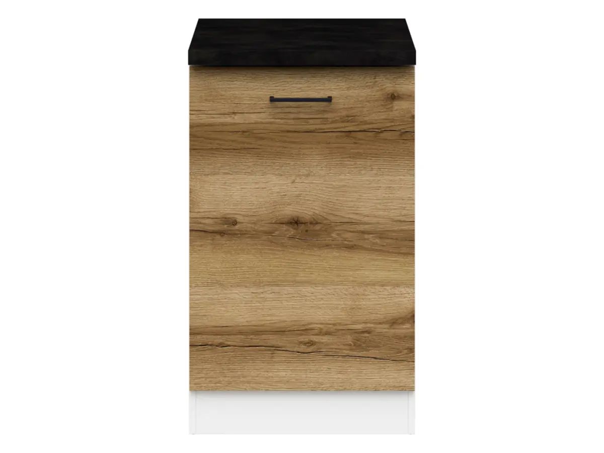 Mueble de cocina bajo Junona Line 50 cm izquierdo roble delano claro con encimera