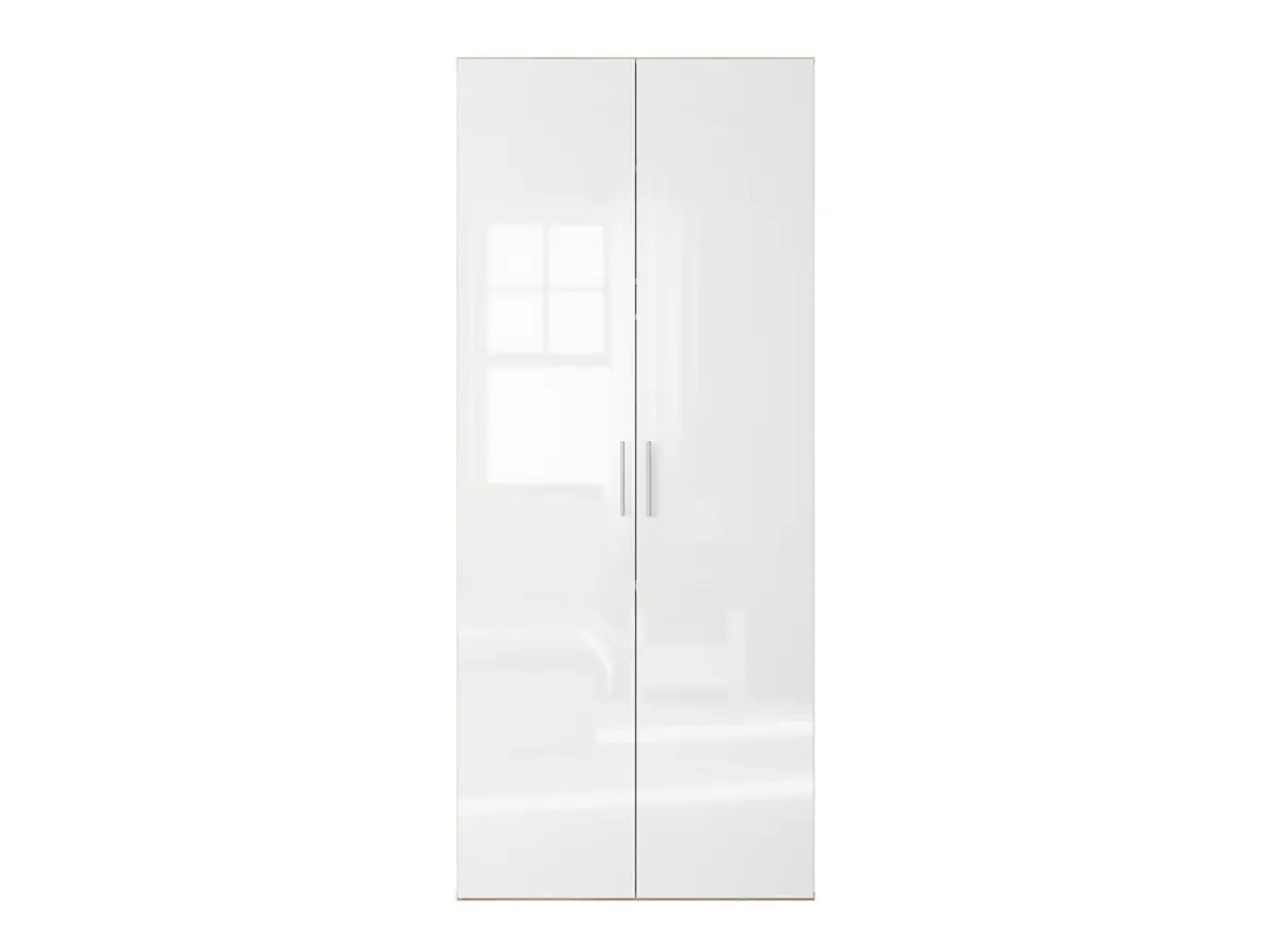 Armario de dos puertas Flex 100 cm blanco brillo