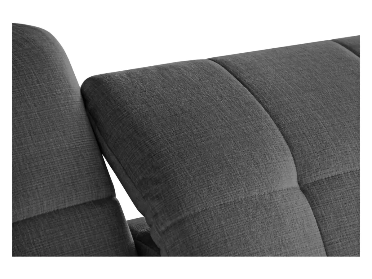 Sofá rinconera derecho Ariado convertible con arcón de terciopelo gris