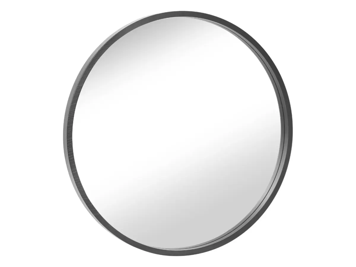 Espejo de pared en marco Circle 62 cm redondo negro