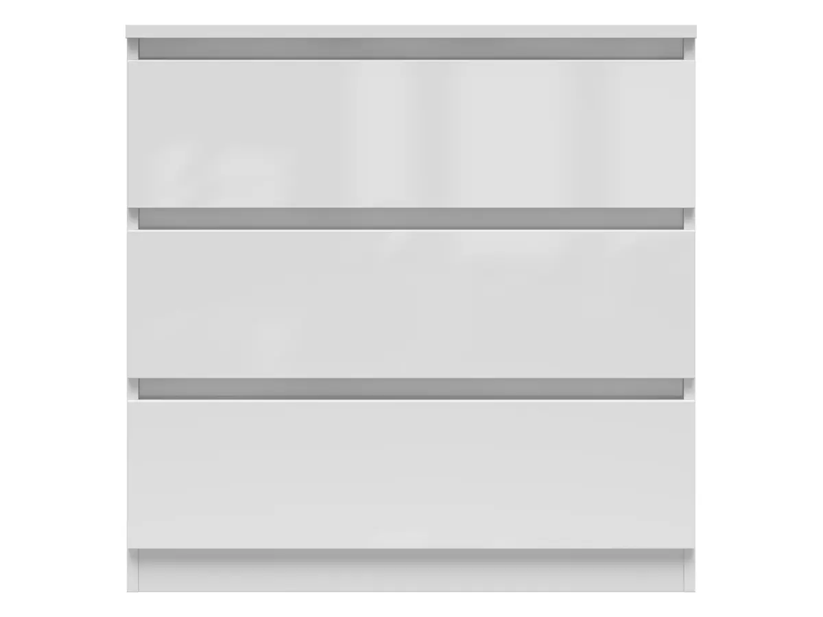 Cómoda Tetrix 75 cm con 3 cajones blanco brillo