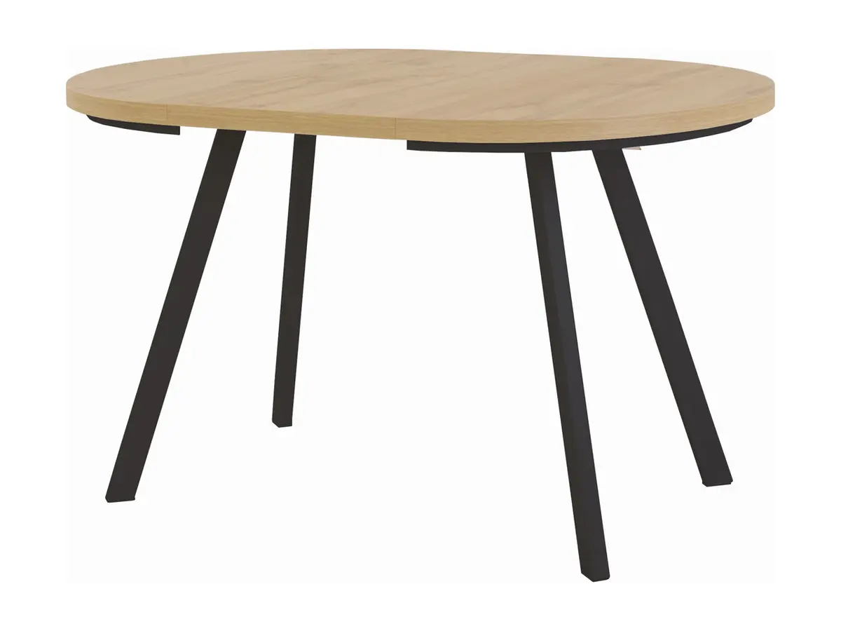 Стол раскладной Pares дуб артизан/черный 90-180x90