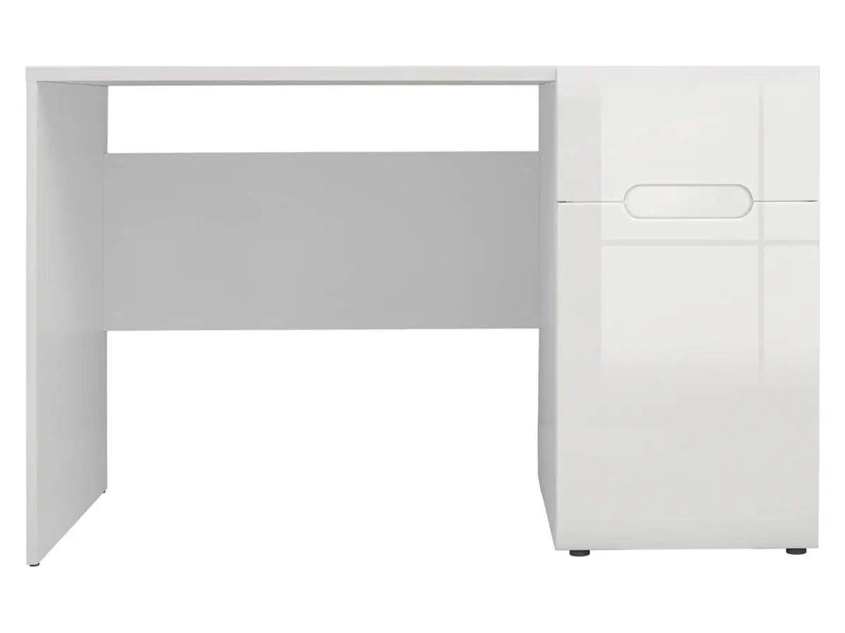 Escritorio Azteca Trio 120 cm con puertas y cajones blanco