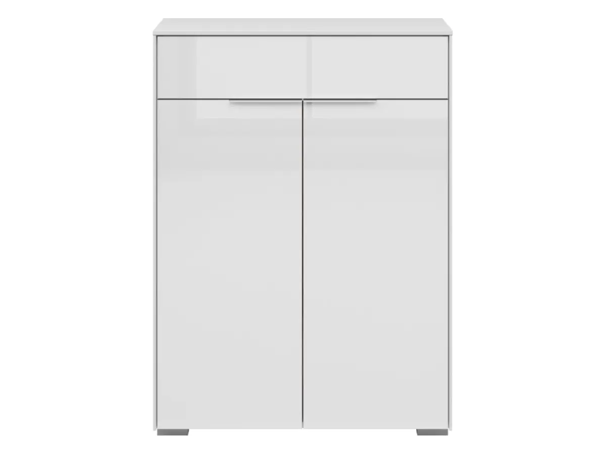 Комод Nevada 81 см з 2 дверцятами та шухлядою білий