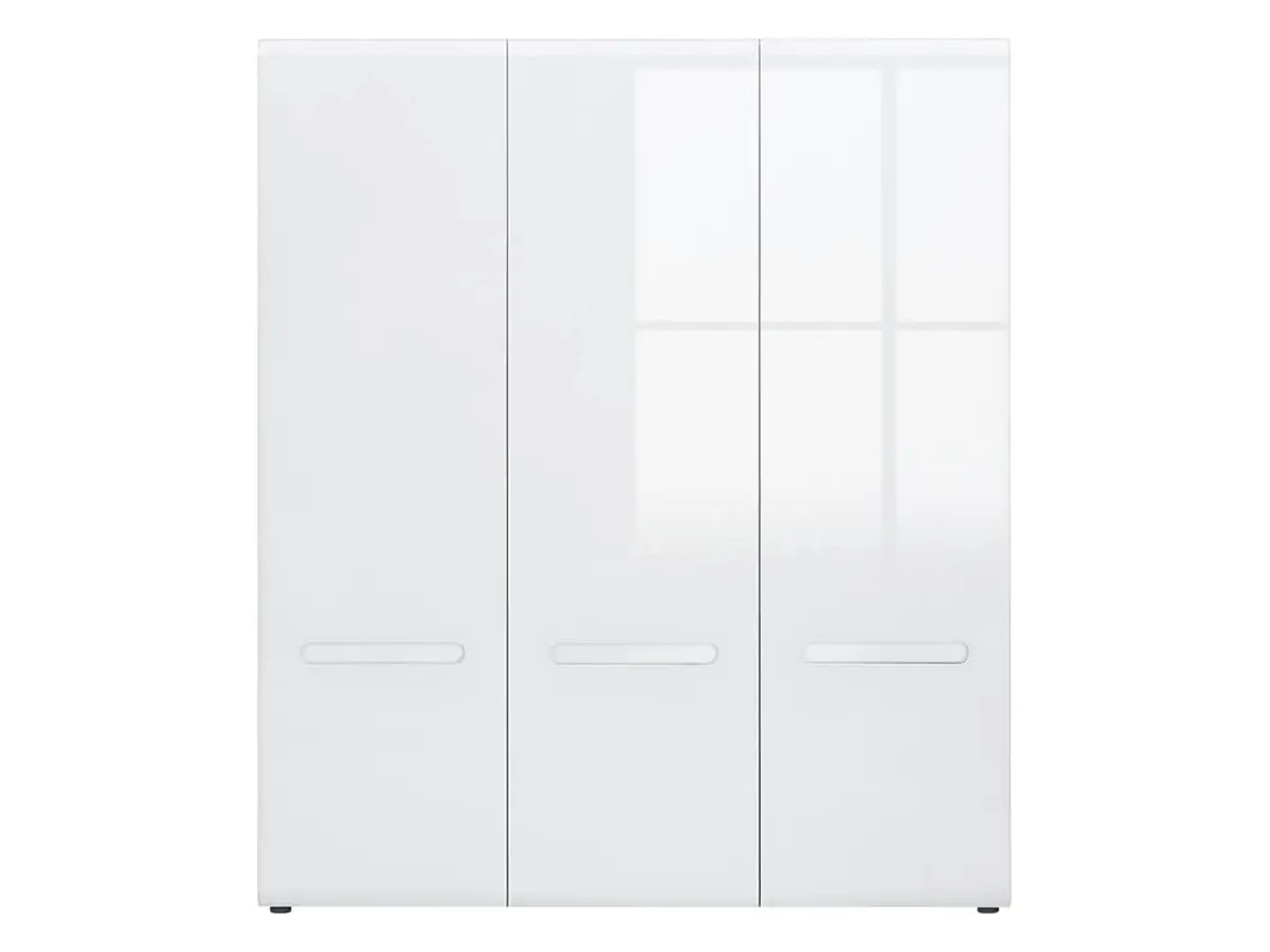 Armario de tres puertas Azteca Trio 180 cm blanco brillo