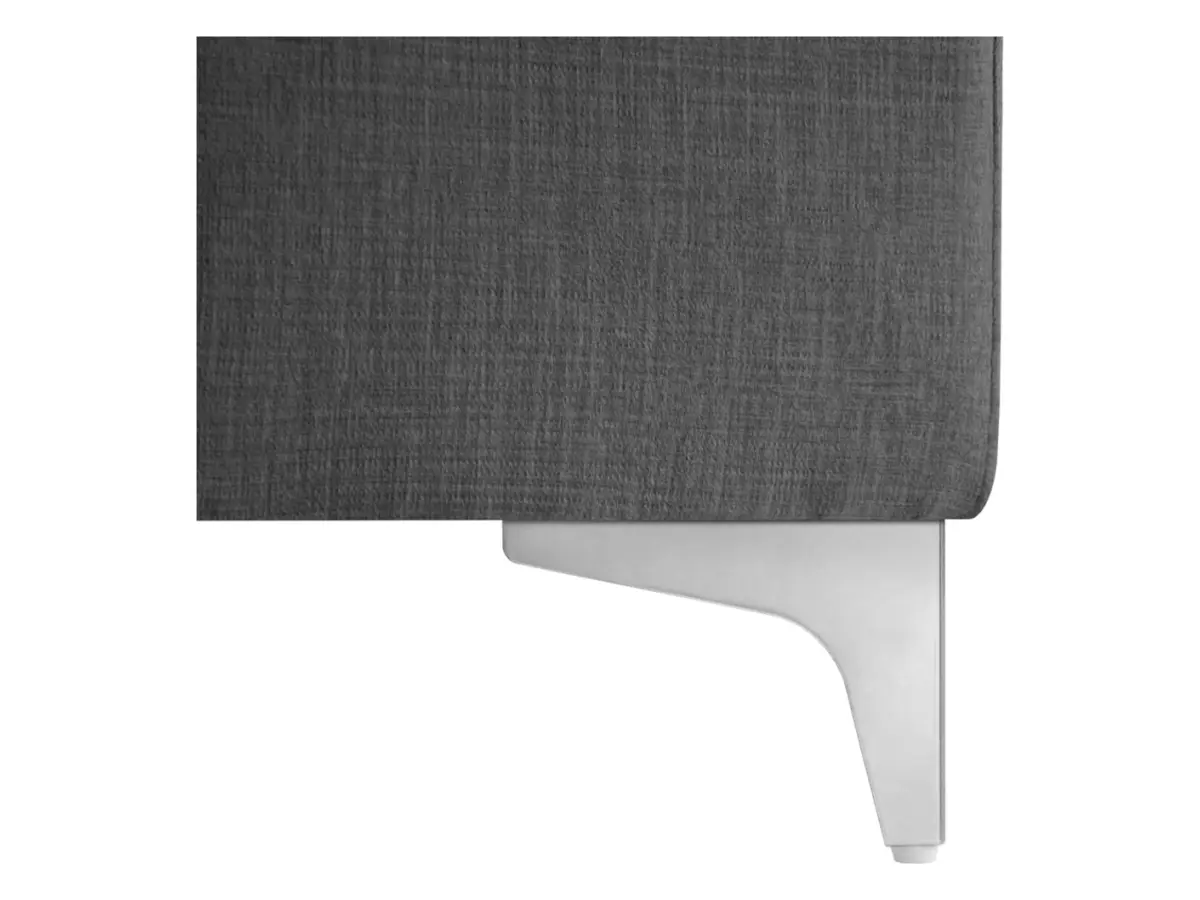 Sofá rinconera derecho Ariado convertible con arcón de terciopelo gris