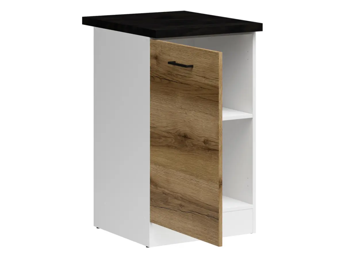 Mueble de cocina bajo Junona Line 50 cm izquierdo roble delano claro con encimera