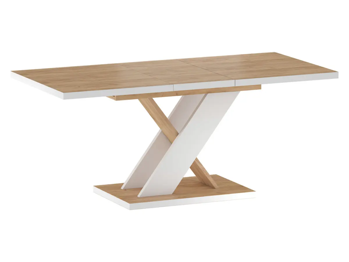 Mesa extensible Eryk 138/178x85 roble wotan/blanco
