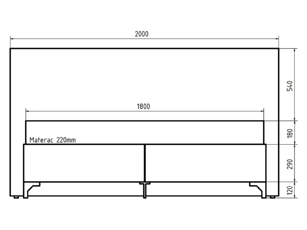 Cama continental Joy 180x200 con contenedores beige claro