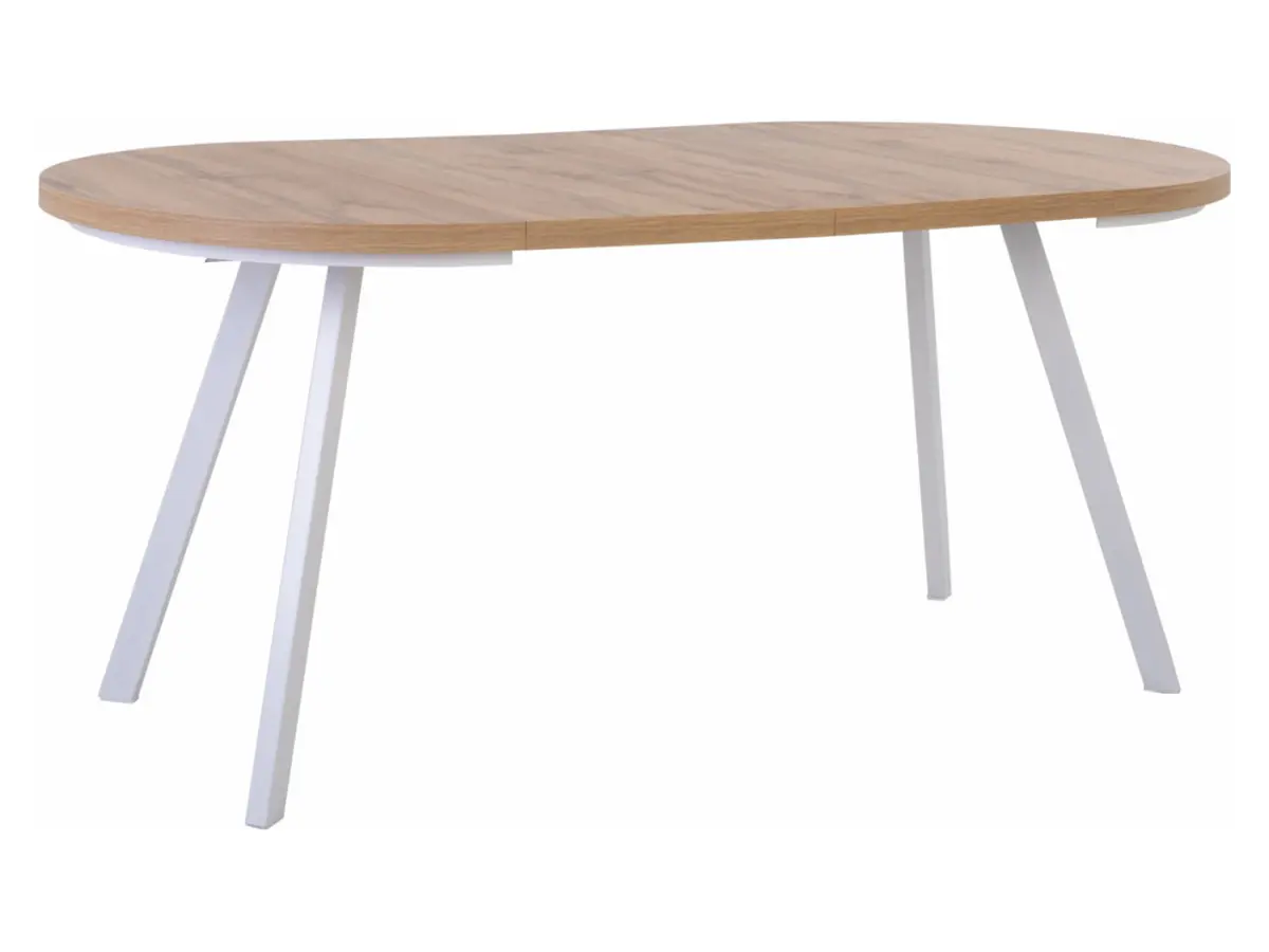 Mesa extensible Pares roble wotan/blanco 90-180x90