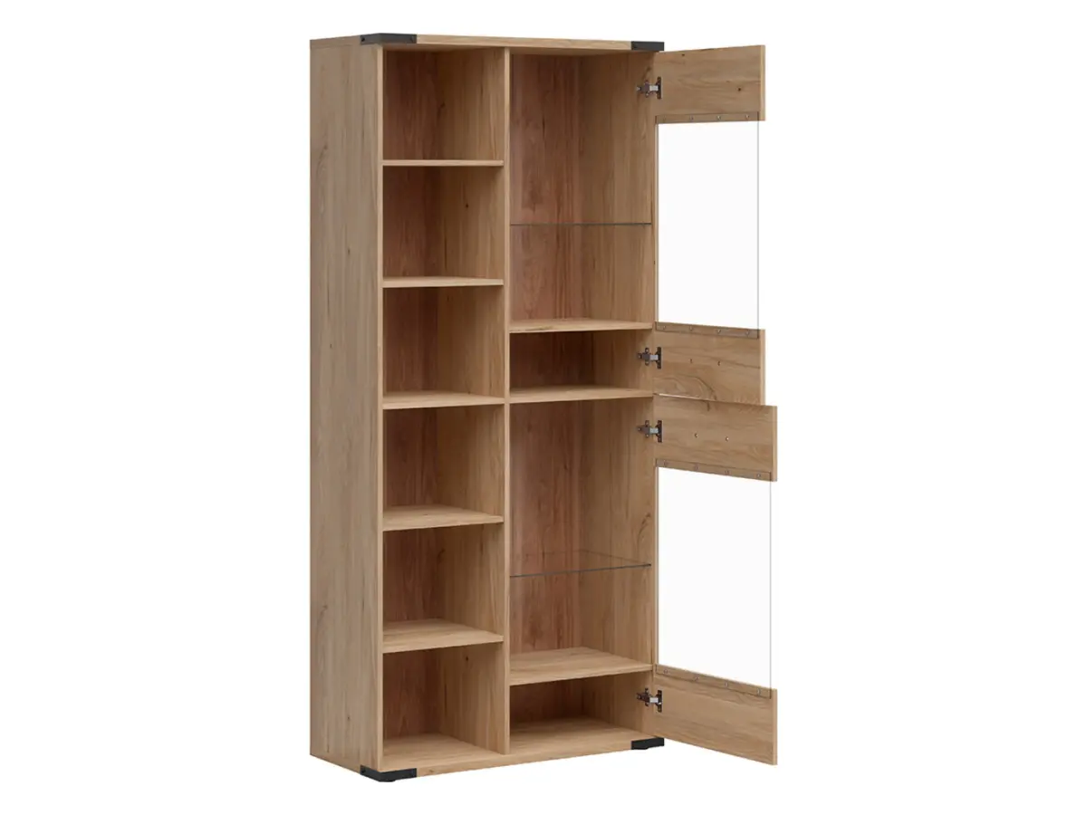 Vitrina Lara 90 cm con 2 puertas fresno belarus