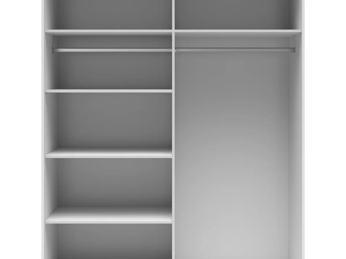 Шкаф-купе Tetrix 153 см белый глянец/дуб вотан