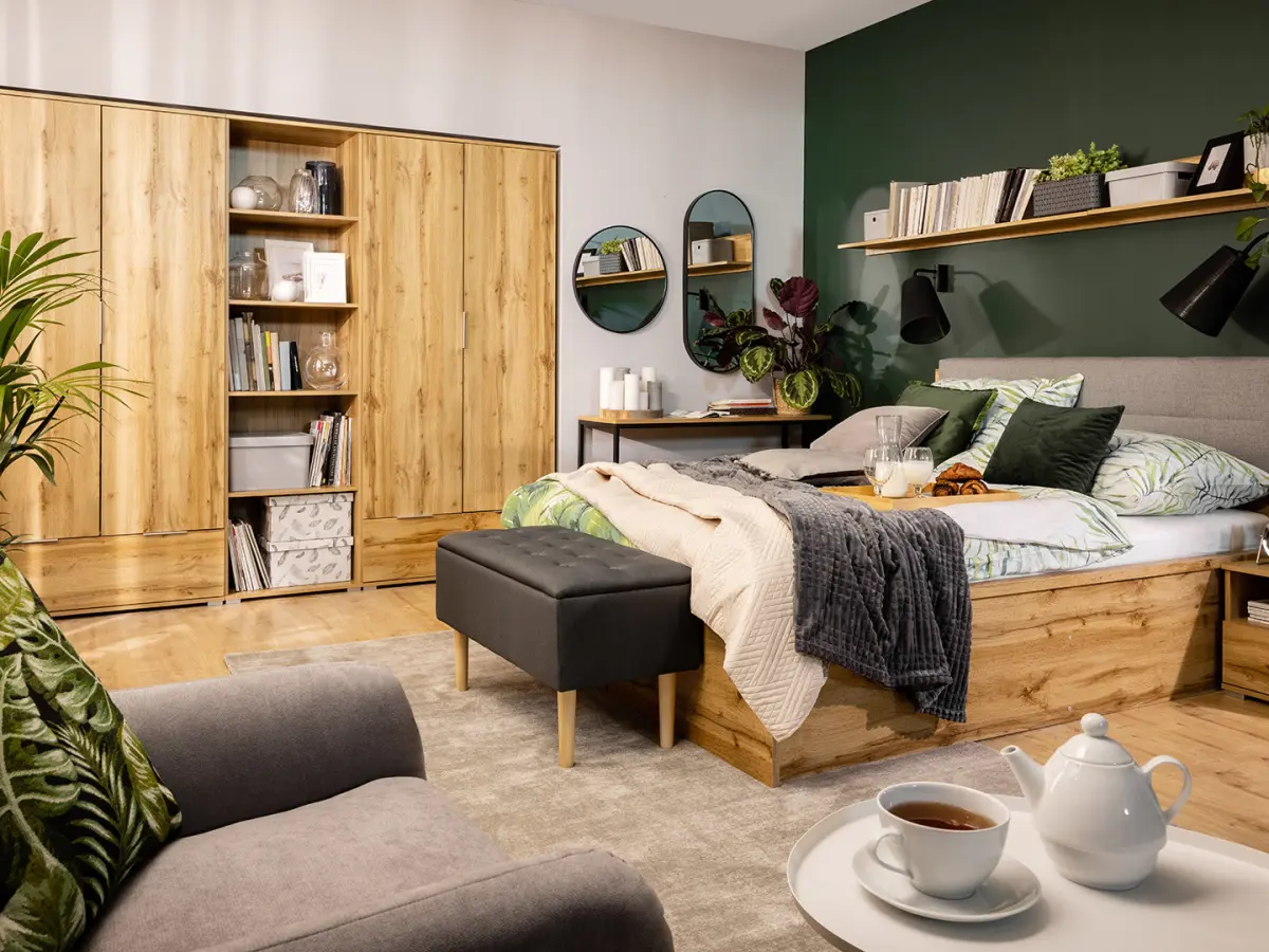 Шафа дводверна Zele 90 см з шухлядою дуб вотан