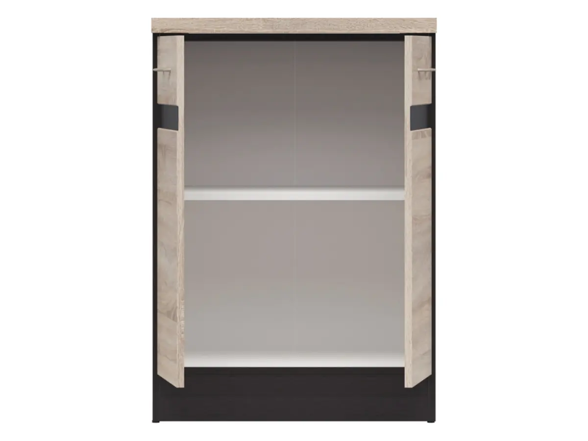 Armario de cocina inferior Junona Line 60 cm de dos puertas roble sonoma con encimera
