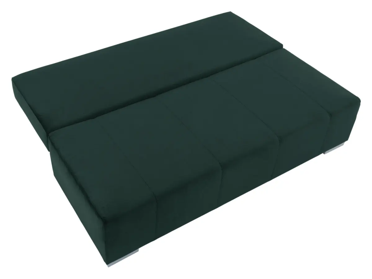 Sofá de tres plazas Street IV desplegable con contenedor terciopelo verde