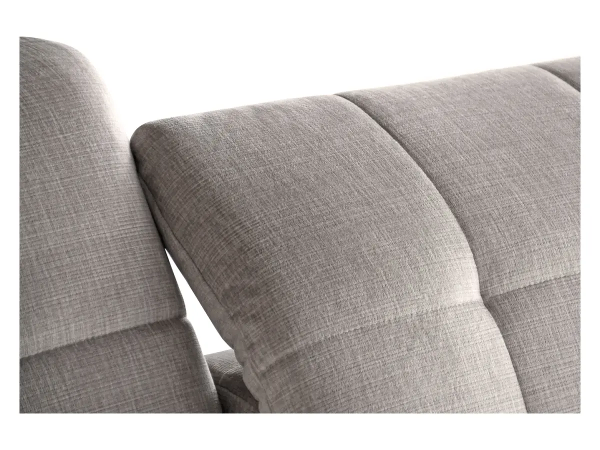 Sofá rinconera derecho Ariado convertible con arcón de terciopelo beige