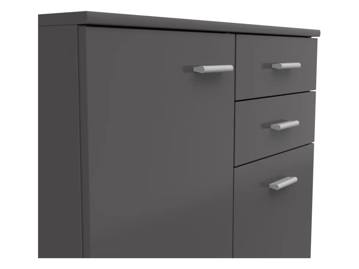 Cómoda Noeda 71 cm con 2 puertas y 2 cajones grafito