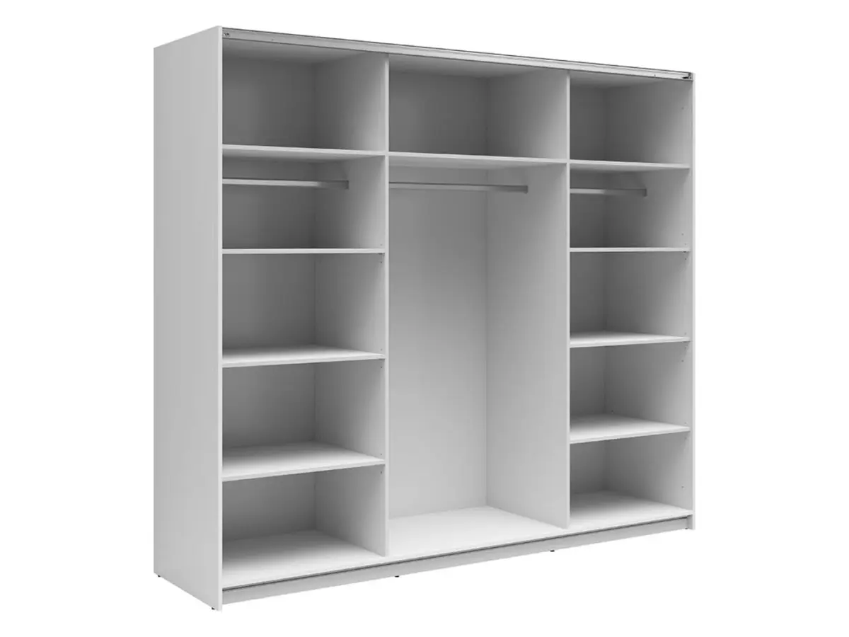 Armario de puertas correderas Tetrix 220 cm blanco brillo