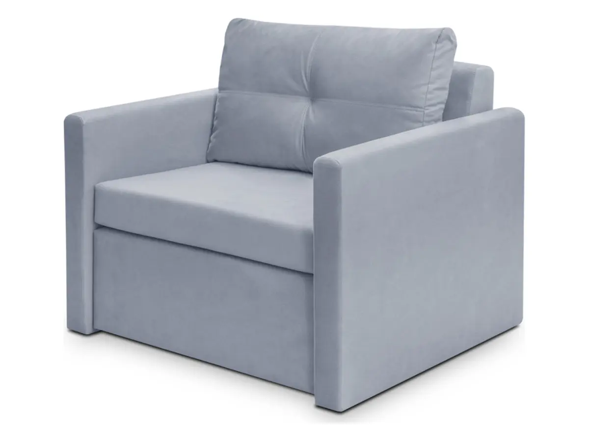 Sofá cama individual Bunio con arcón gris