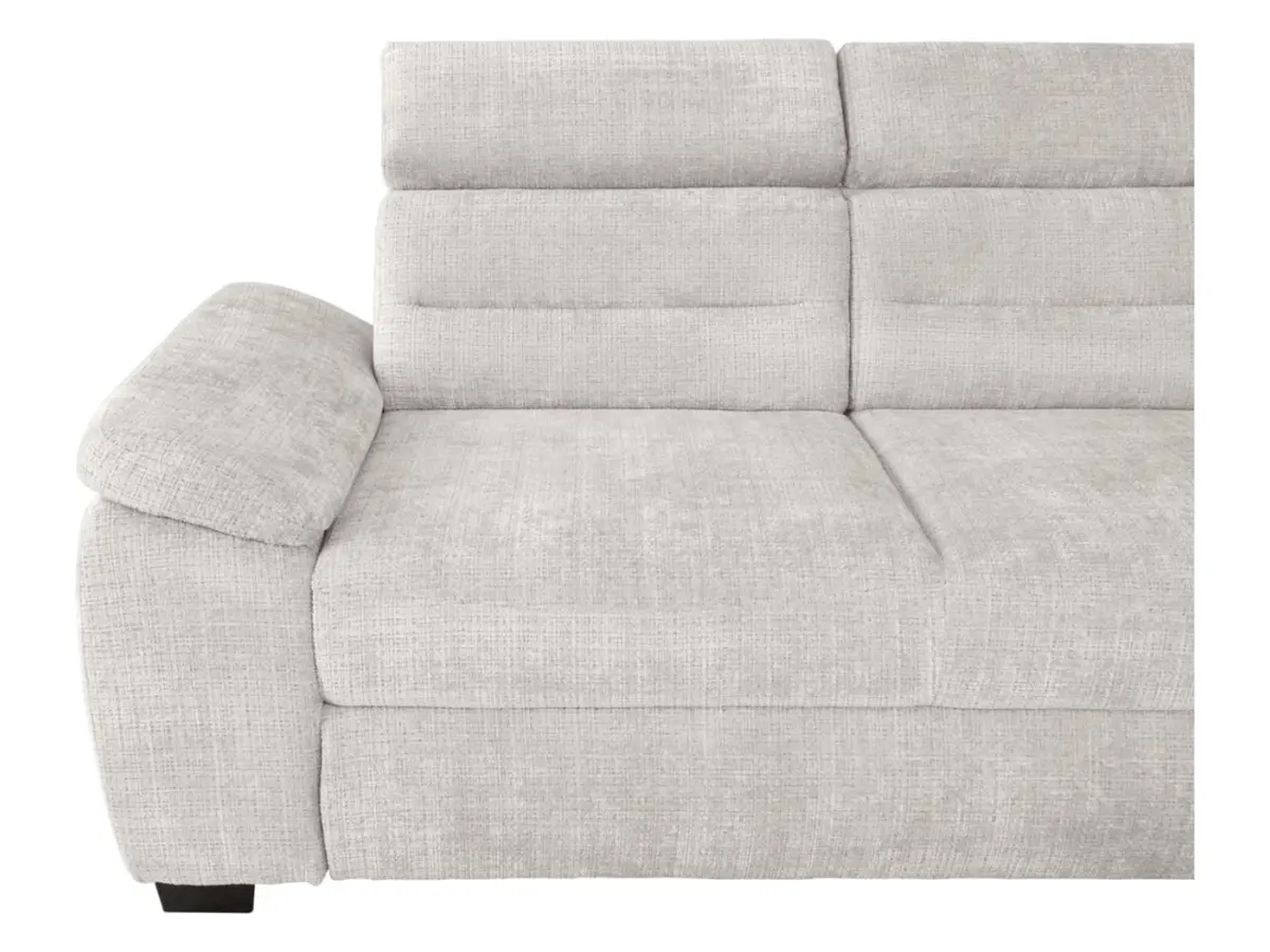 Sofá rinconera derecho Aguda convertible con arcón beige