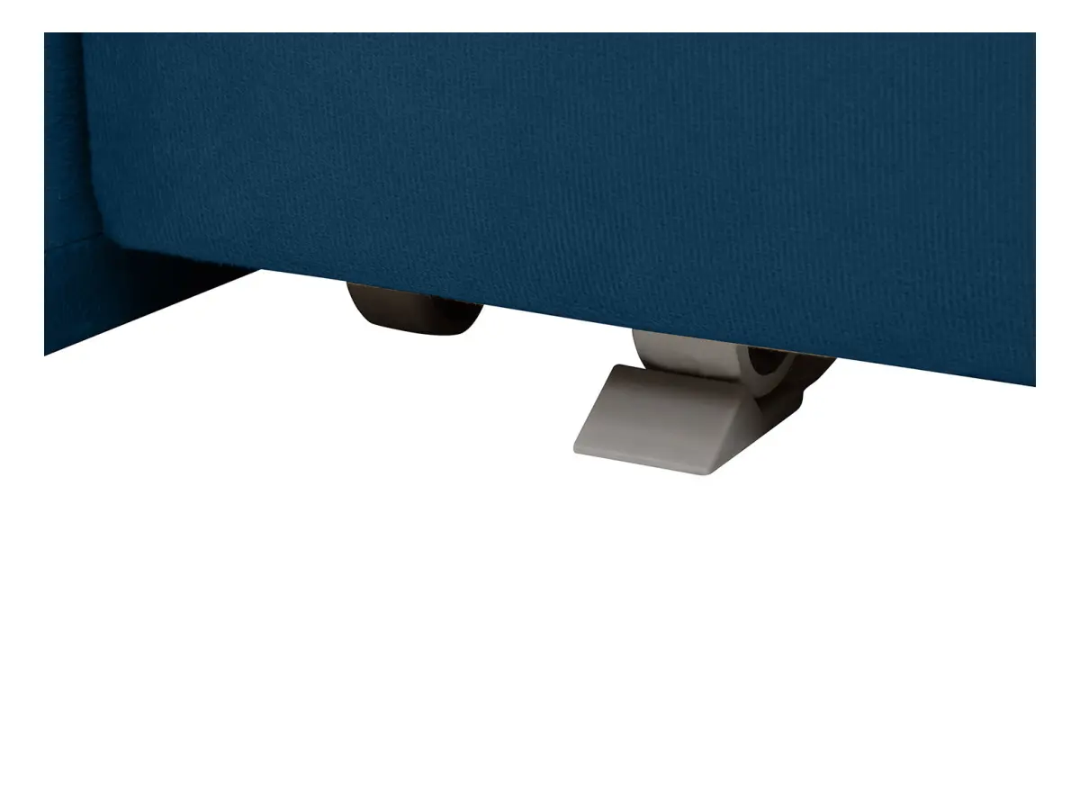 Sofá de dos plazas Bunio III convertible con arcón azul