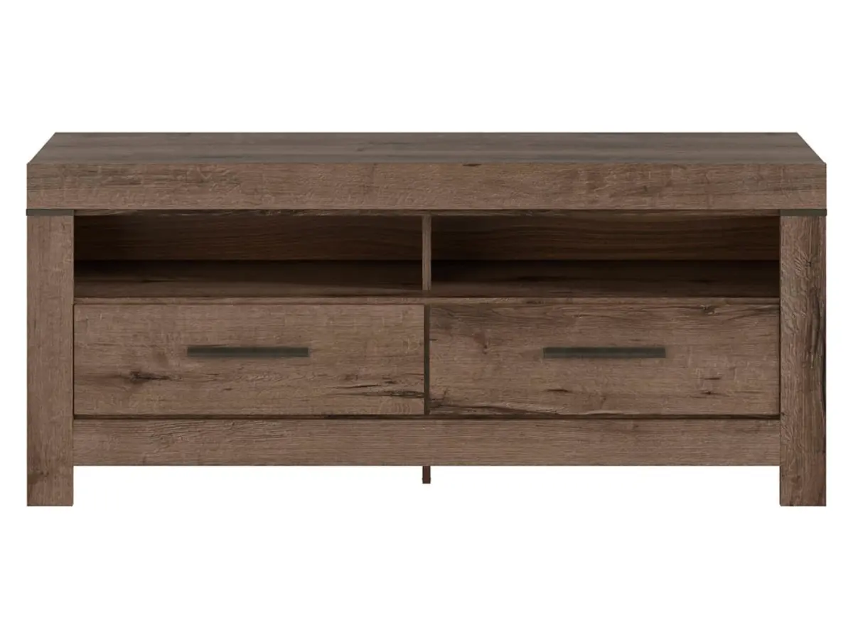 Conjunto Balin vitrina y RTV roble monastery