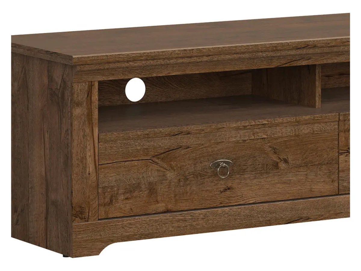 Mueble RTV Patras 153 cm con 2 cajones y un estante roble april