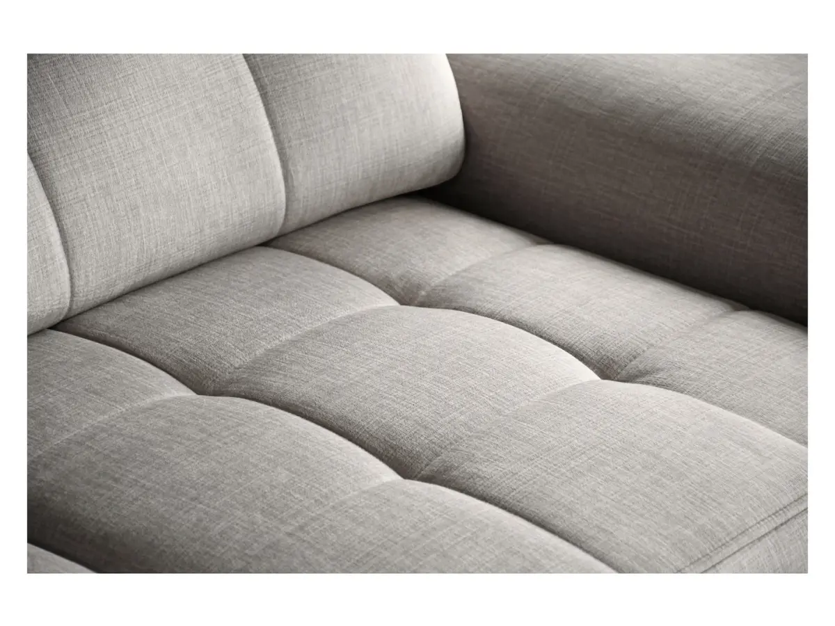 Sofá rinconero izquierdo Ariado convertible con contenedor de terciopelo beige