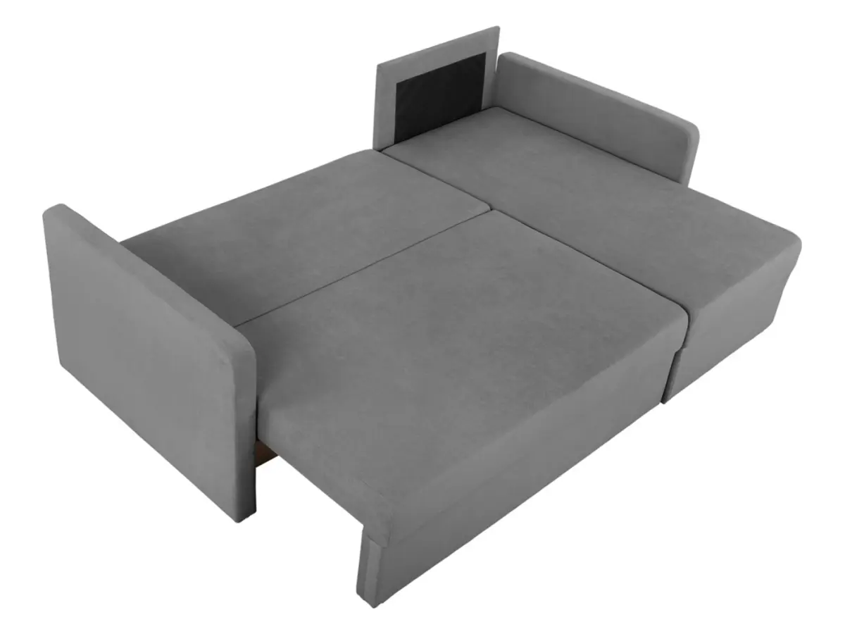 Кутовий диван універсальний Imros розкладний з нішою сірий