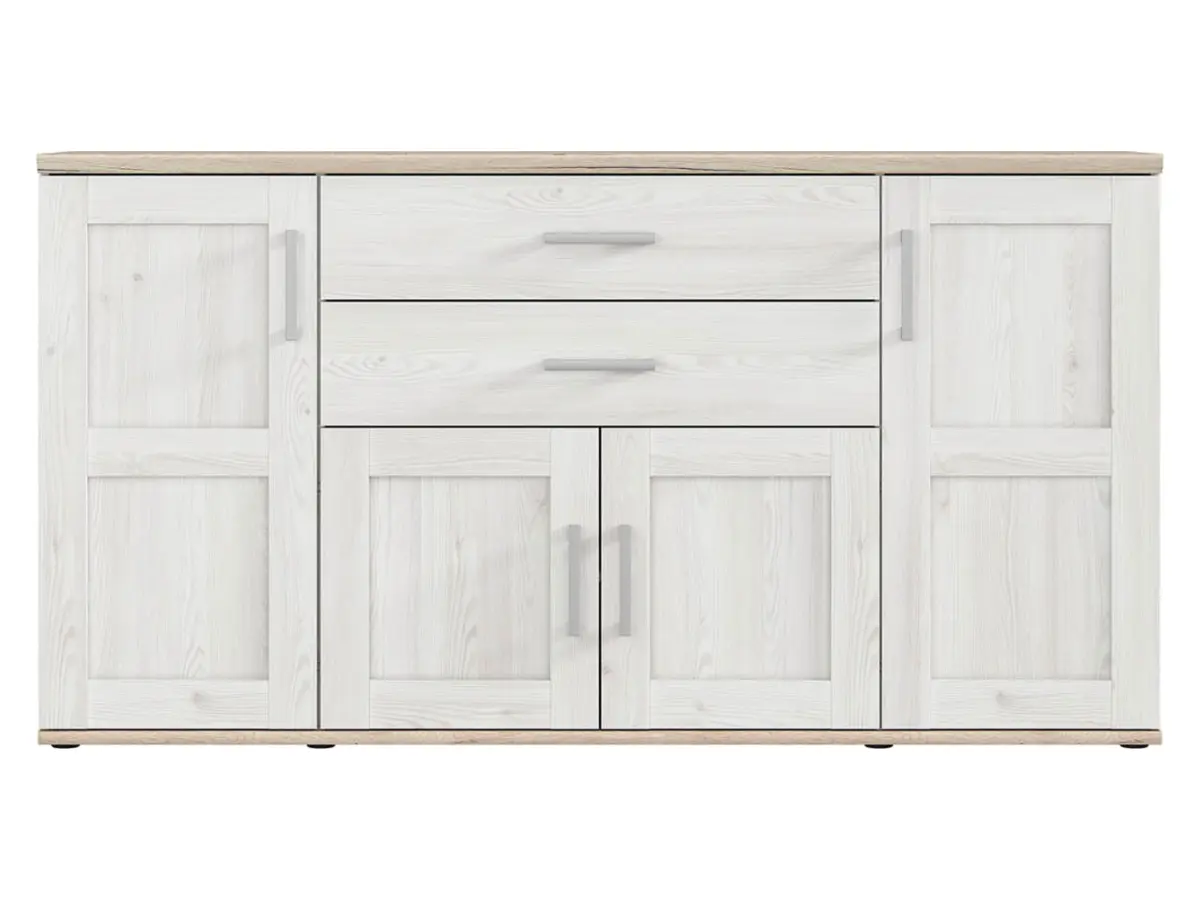 Cómoda Romance 186 cm con 4 puertas y 2 cajones alerce sibiu claro