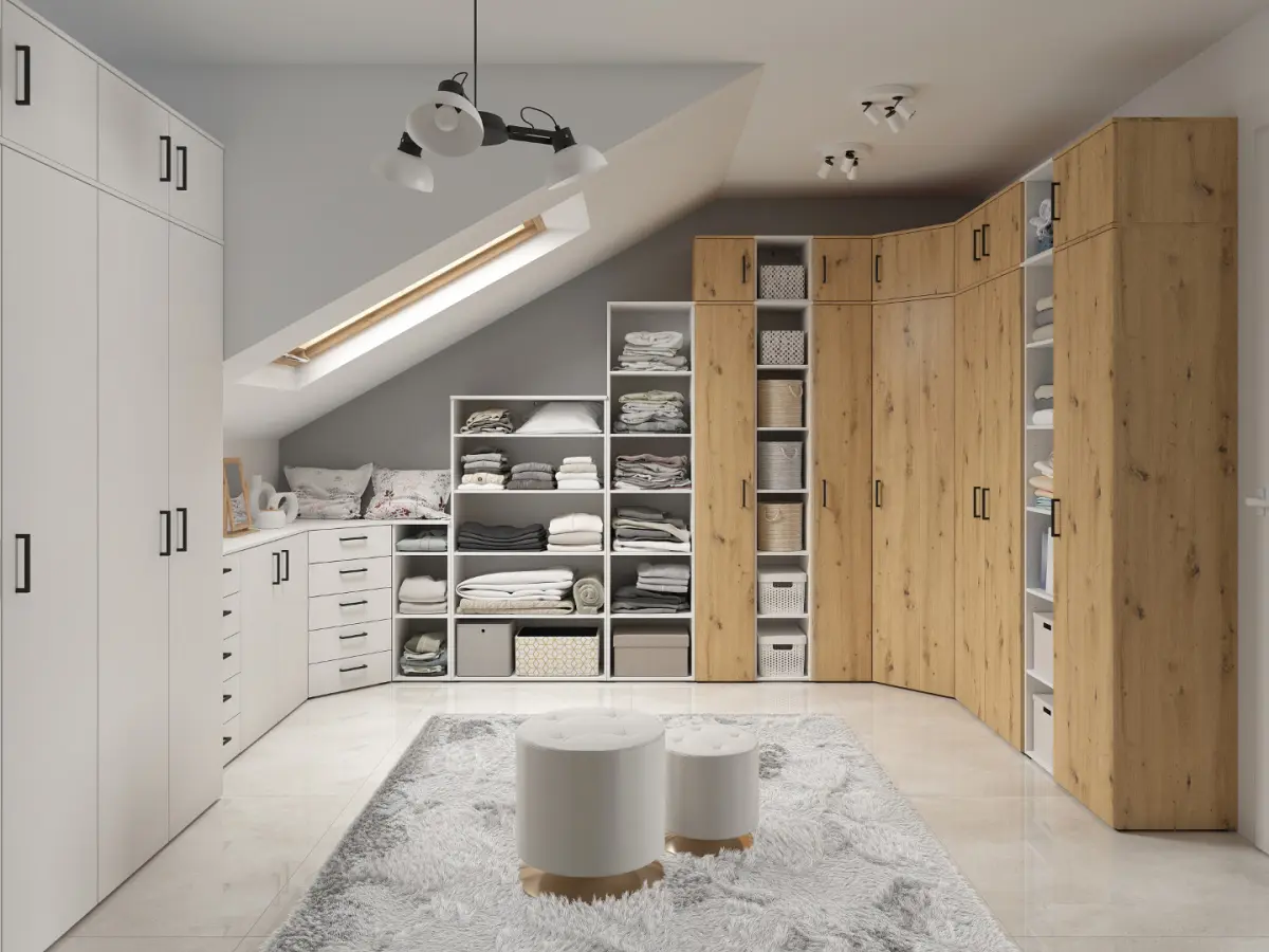 Chest of drawers MultiDo 120 cm with 3 doors and 2 drawers light atelier