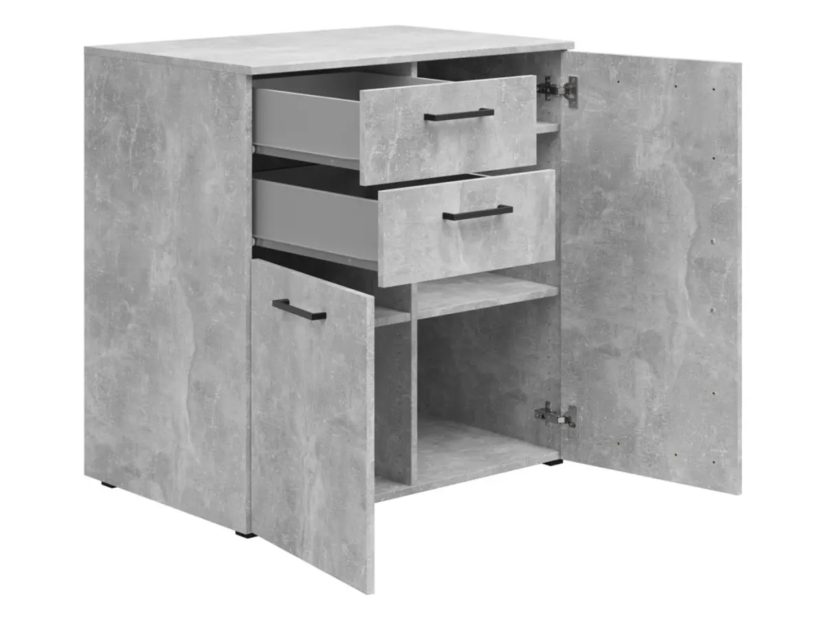 Комод MultiDo 80 см с 2 дверцами и 2 ящиками светлый ателье