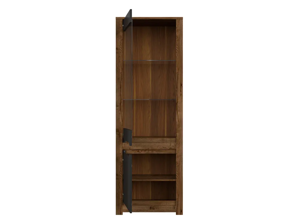 Vitrina Ruso 69 cm con 2 puertas roble april/negro mate