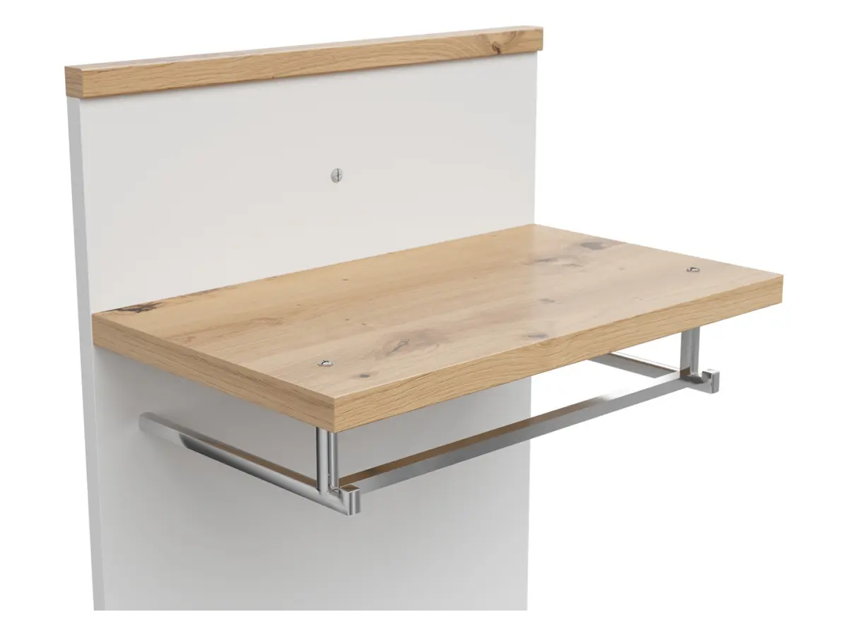 Perchero de pared Yamael para el recibidor roble artisan/blanco