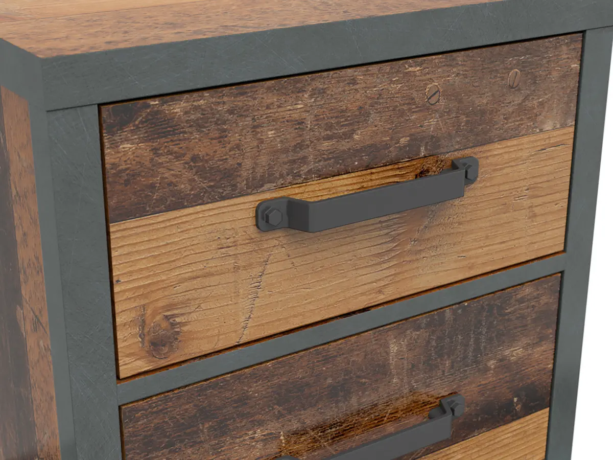 Cajonera Weston 46 cm con 2 cajones pino old style