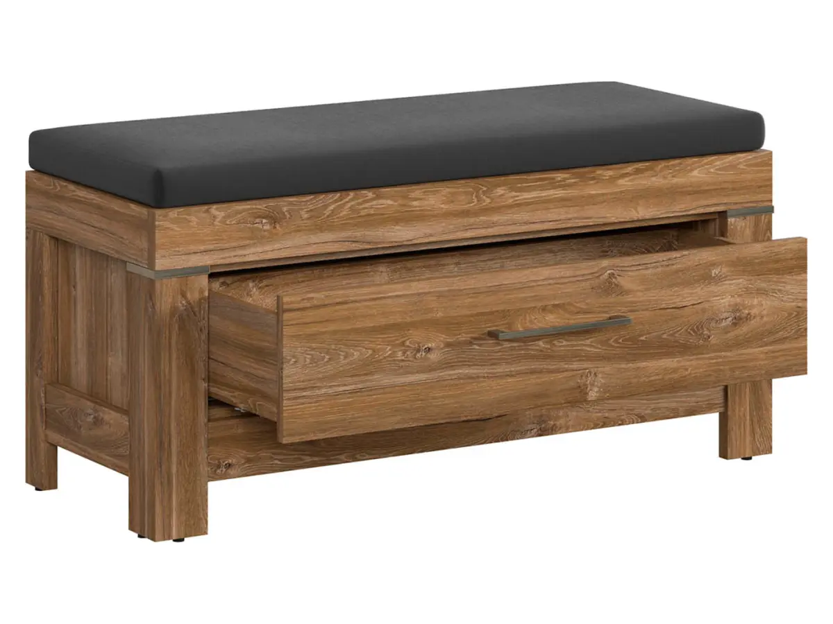 Zapatero Gent 101 cm con asiento roble stirling