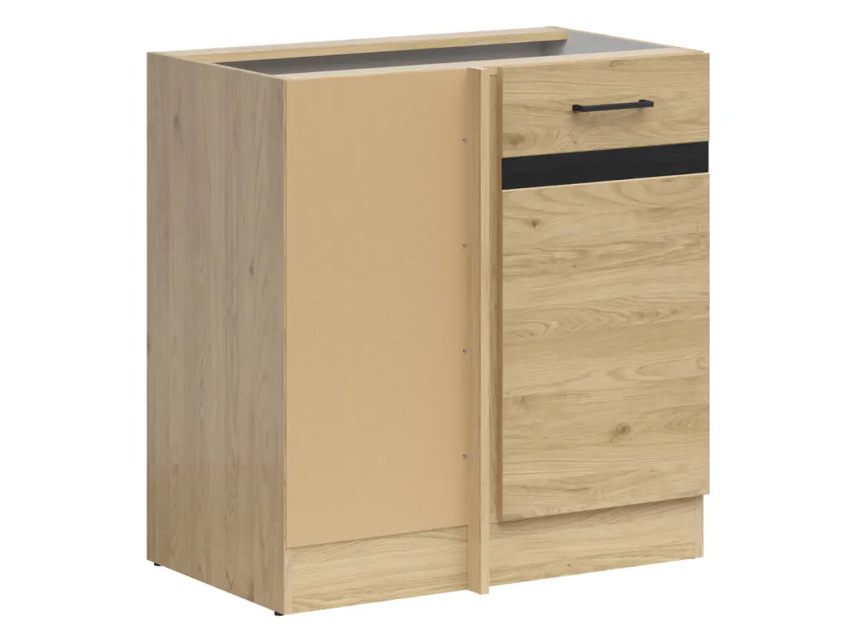 Mueble de cocina bajo de esquina Junona Line izquierdo roble bernstein ocupa esquina 100x60 cm