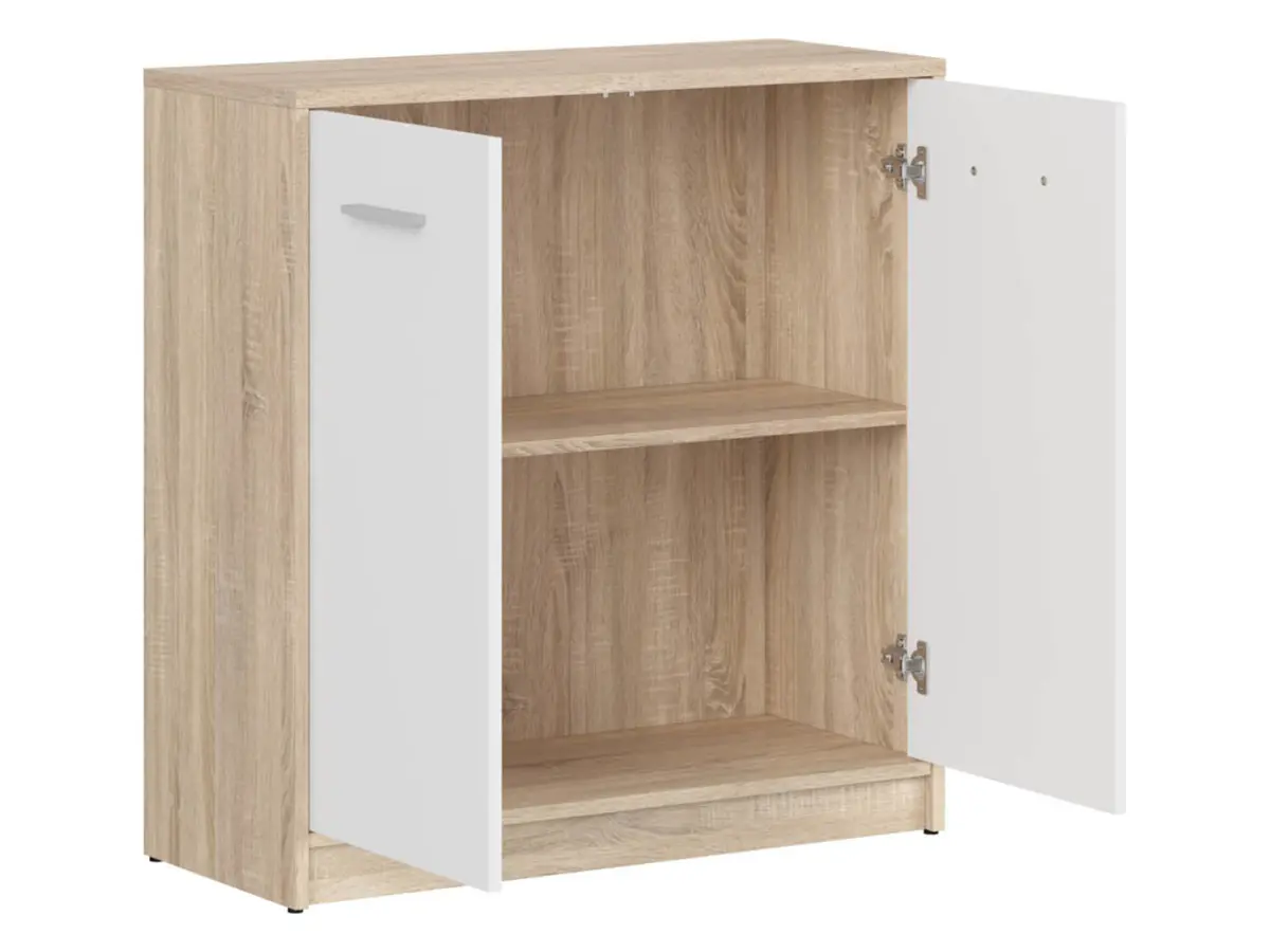 Armario Nepo Plus 80 cm dos puertas roble sonoma/blanco