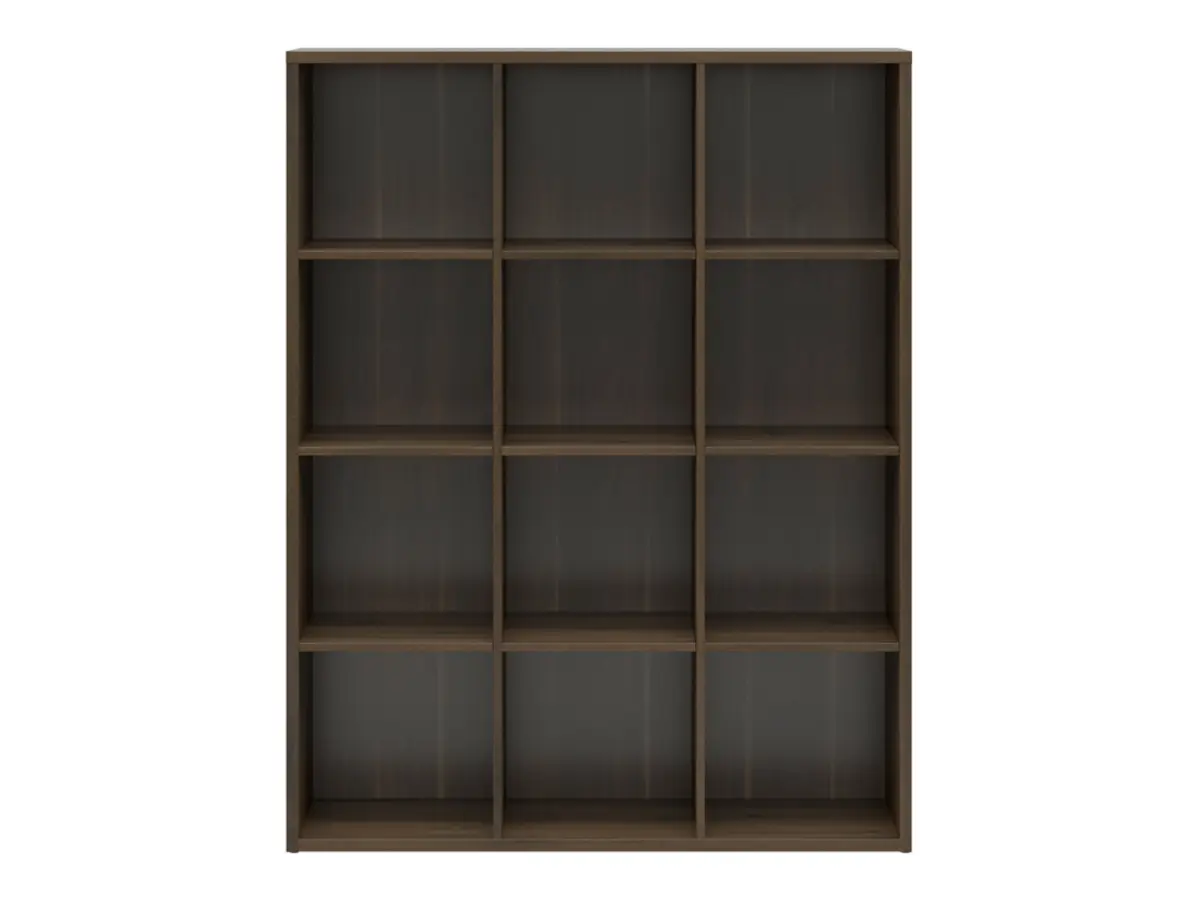 Estantería Nepo Plus 114 cm con 12 estantes roble noble