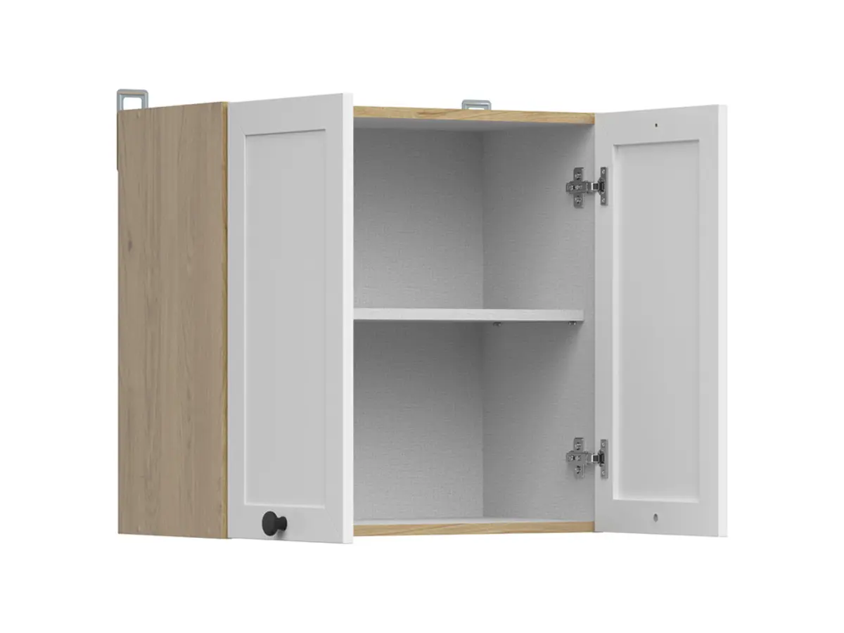 Armario de cocina superior Junona Line 60 cm con 2 puertas roble bernstein/blanco