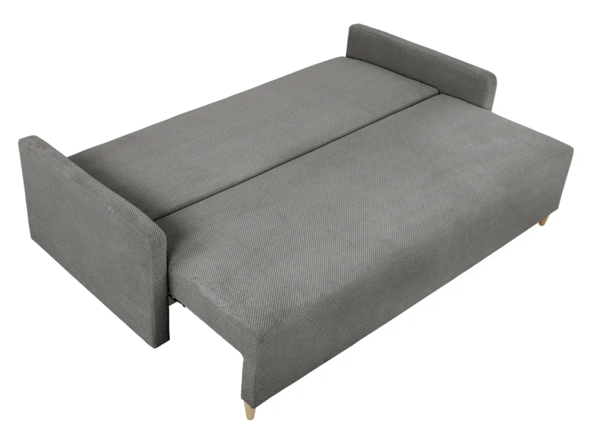 Sofá de tres plazas Sigma convertible con arcón gris