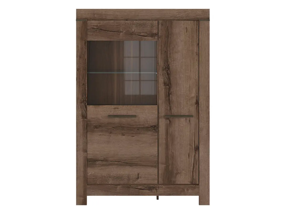 Vitrina Balin 101 cm con 2 puertas roble monastery