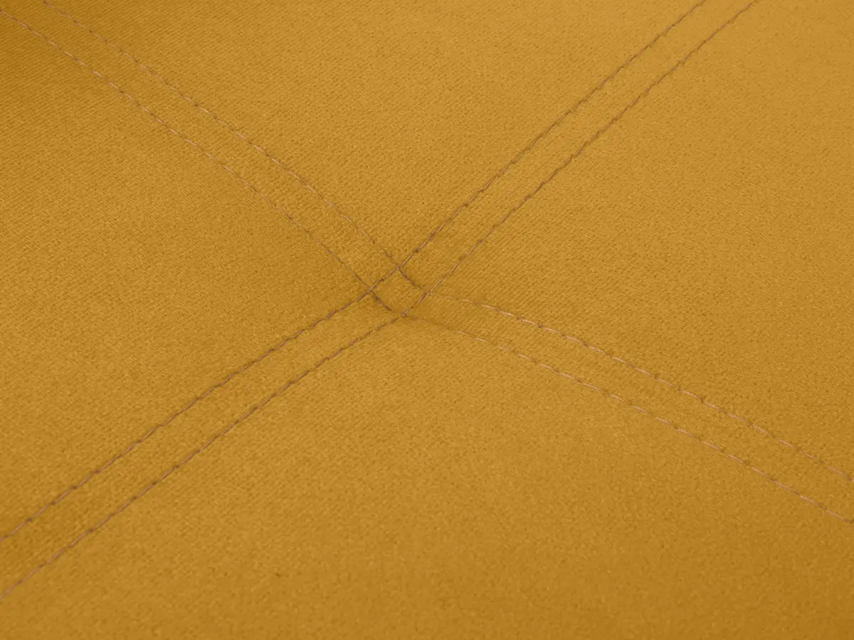 Sofá cama de dos plazas Bunio III con arcón amarillo