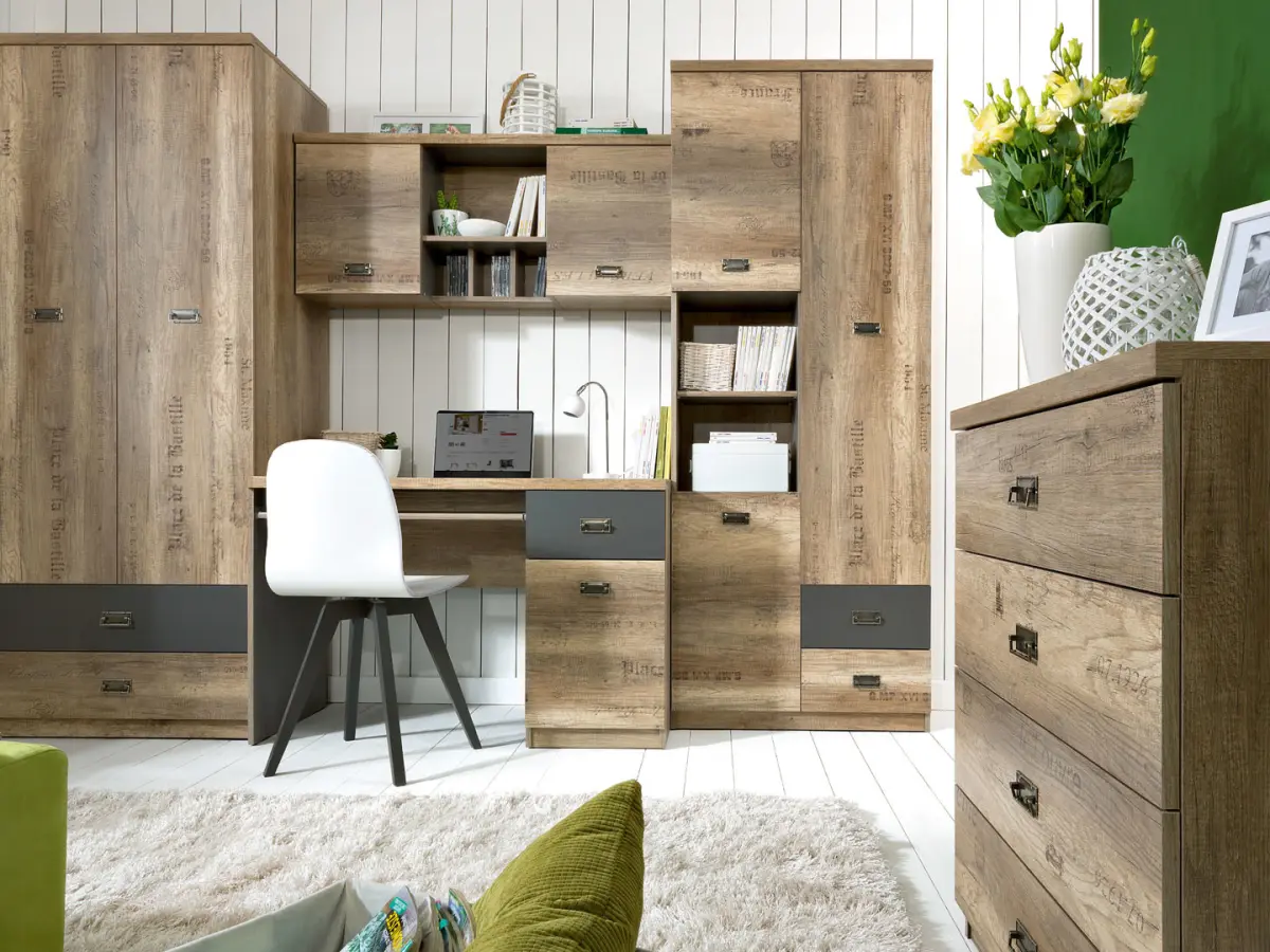 Mueble de salón Malcolm 206 cm roble canyon monument