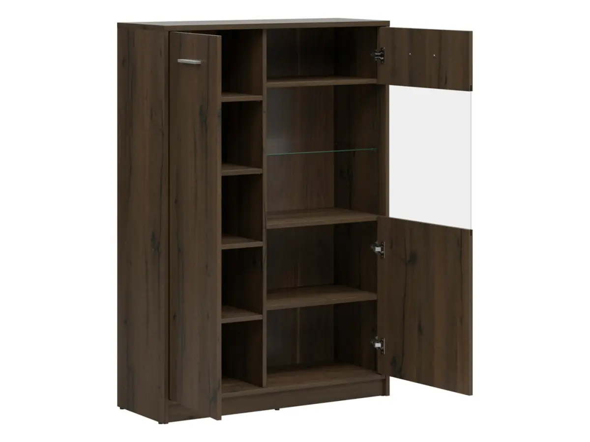 Vitrina Nepo Plus 90 cm con 2 puertas roble noble