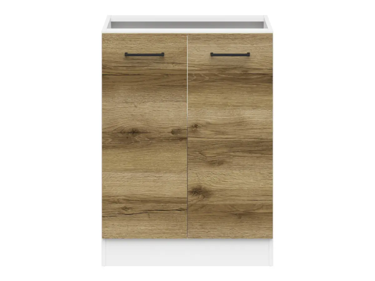 Armario de cocina bajo Junona Line 60 cm de dos puertas sin encimera roble delano claro