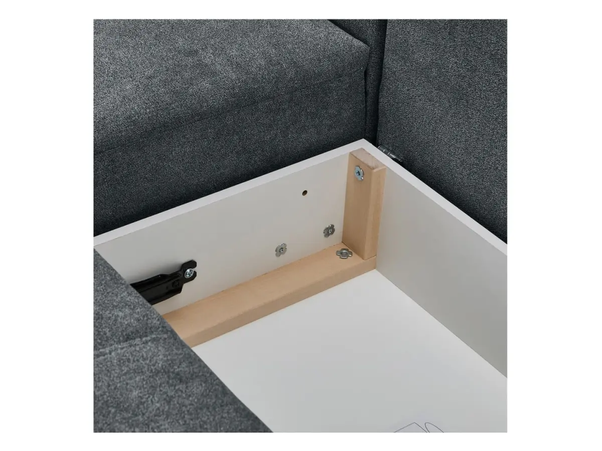 Sofá rinconera universal Norfolk convertible con arcón antracita