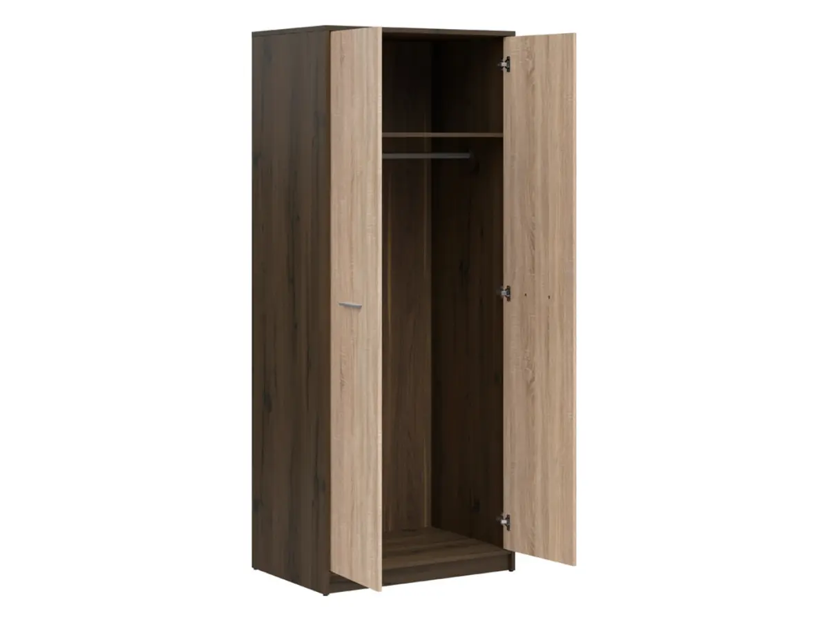 Armario de dos puertas Nepo Plus 80 cm roble noble/roble sonoma