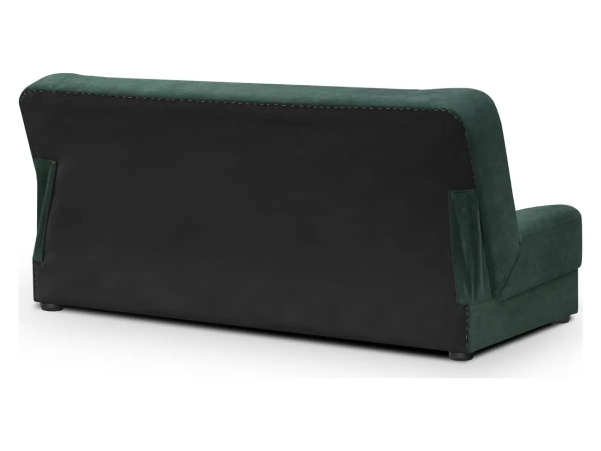 Sofá cama de tres plazas Lami con arcón verde