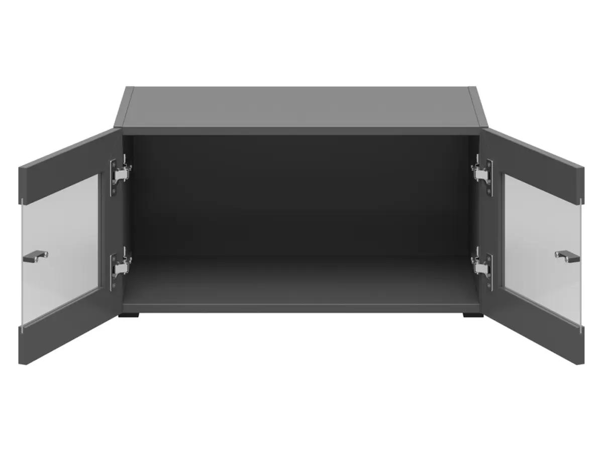 Vitrina System 64 con 2 puertas grafito